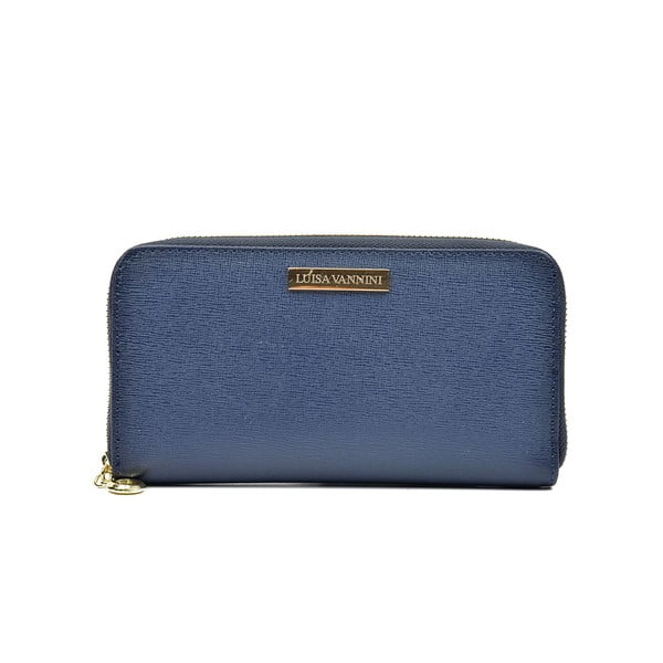 Modrá kožená peněženka Luisa Vannini Lanza