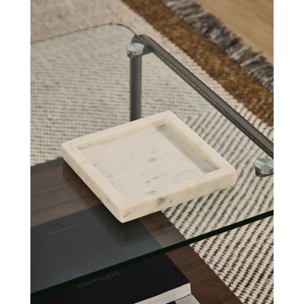 Marmorist dekoratiivne kandik 18x18 cm Serela - Kave Home-image-1