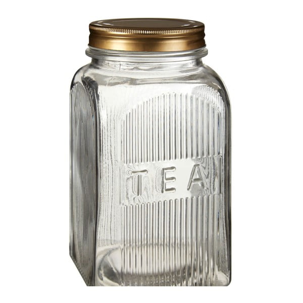 Sada dóz na cukr, kávu a čaj s detailem zlaté barvy Premier Housewares Embossed-image-2