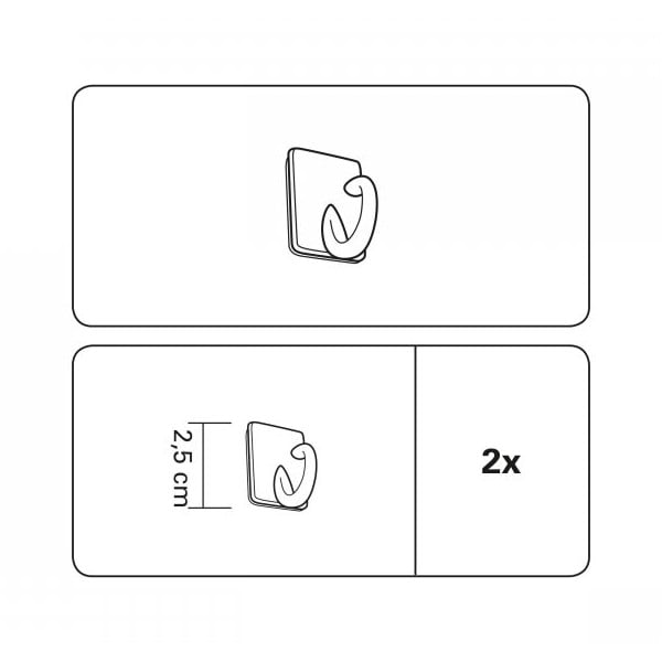Plastmass konksud vitraažvarrastele komplektis  2 tk – Gardinia-image-1