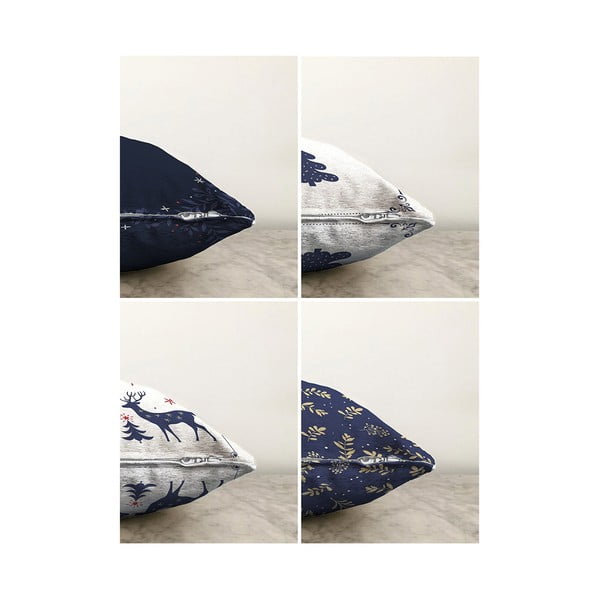 Jõulumotiiviga padjakatted 4tk komplektis 43x43 cm Blue Christmas - Mila Home-image-2
