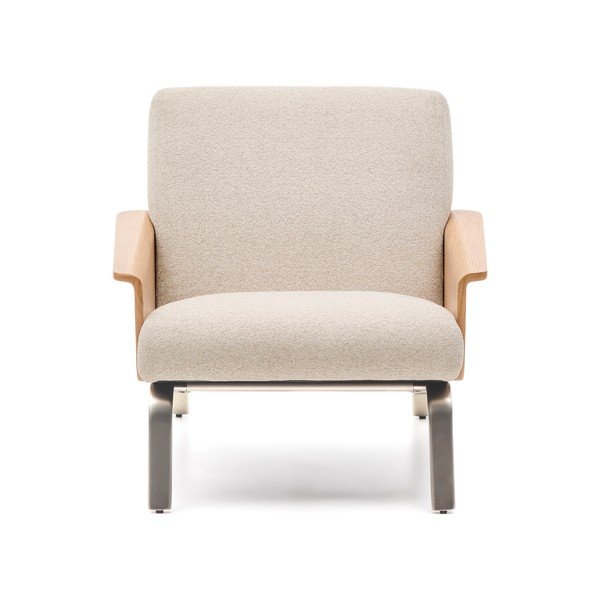 Beež šenillist tugitool Amsen - Kave Home-image-2