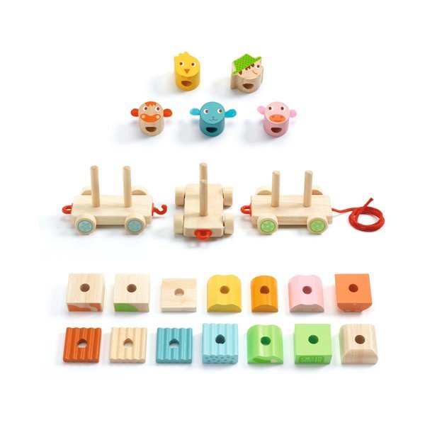 Laste puidust rong FarmTrain - Djeco-image-2