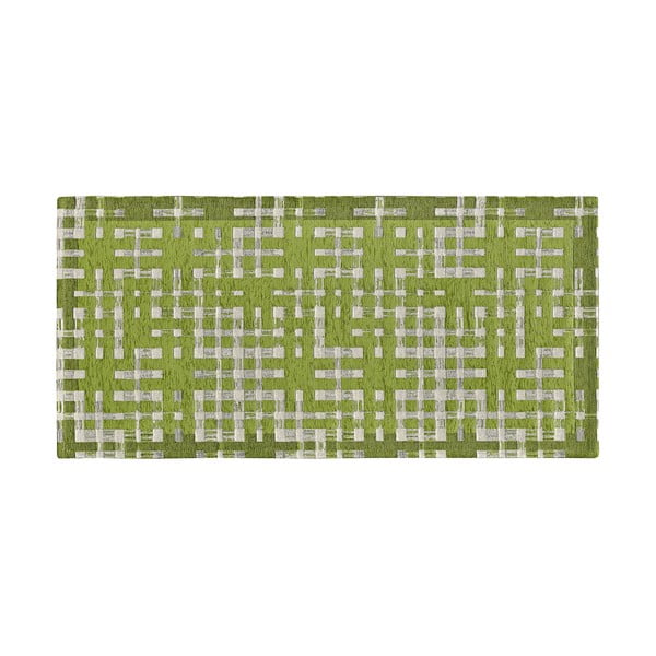 Roheline pestav koridorivaip 55x140 cm Dama Verde - Floorita