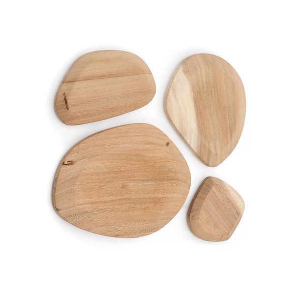 Puidust seinakaunistused 4tk komplektis Selem - Kave Home-image-3