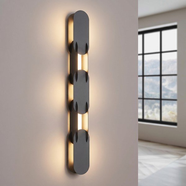 Must metallist LED-seinavalgusti CHAIN - Thoro-image-1