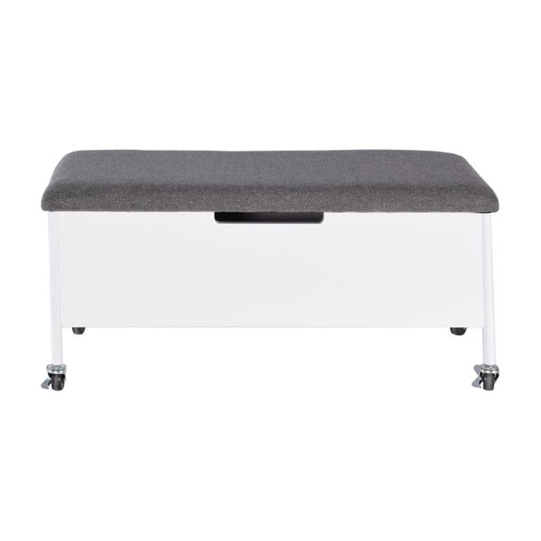 Bílá úložná lavice na kolečkách RGE Sture, 90 x 40 cm