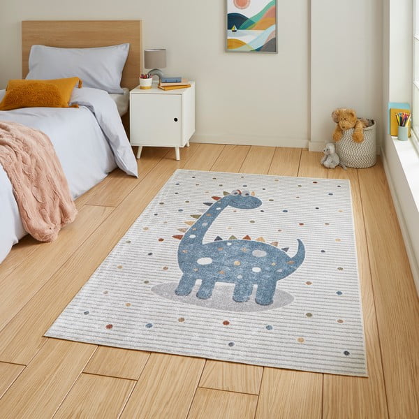 Sinine-hall laste vaip 120x170 cm Vida Kids Dinosaur - Think Rugs-image-1