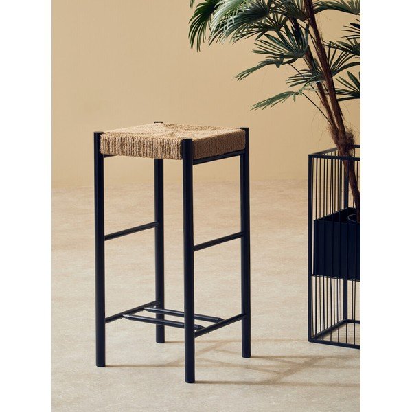 Must/naturaalsest pöögipuidust baaritool (istme kõrgus 72 cm) Bandar - Premier Housewares-image-1