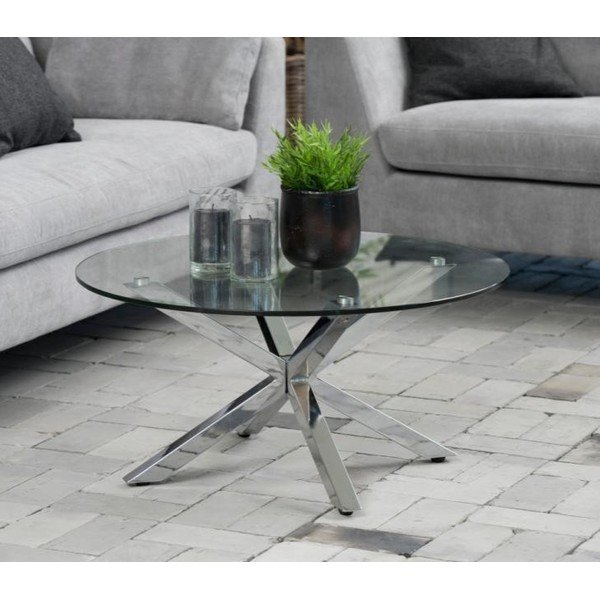 Ümmargune hõbedane kohvilaud ø 82 cm Heaven - Actona-image-1