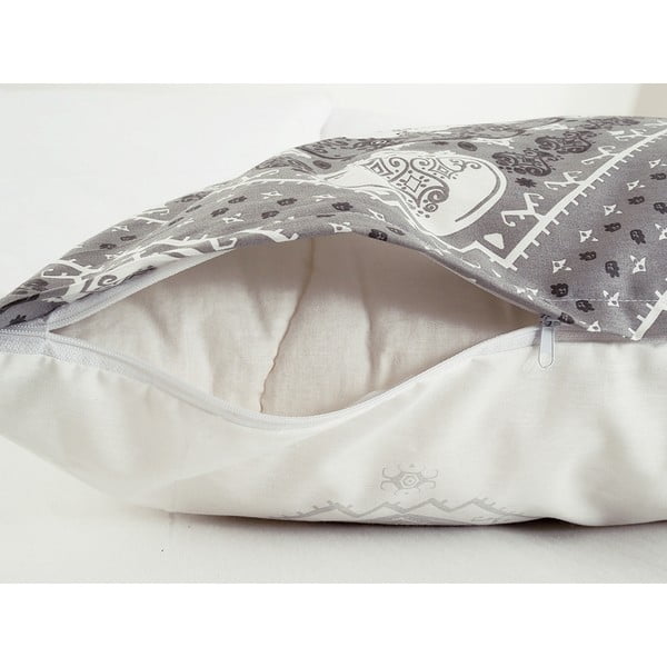 Valge ja hall krepp voodipesu 140x200 cm Top Class - B.E.S.-image-1