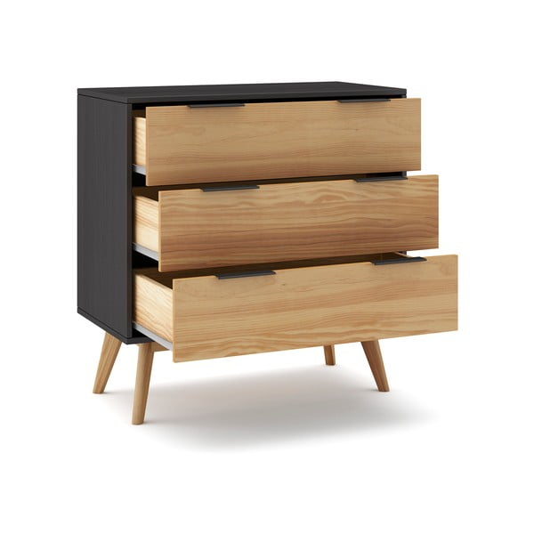 Must/loomulik männi kõrge kapp 80x83 cm Lavis - Marckeric-image-4