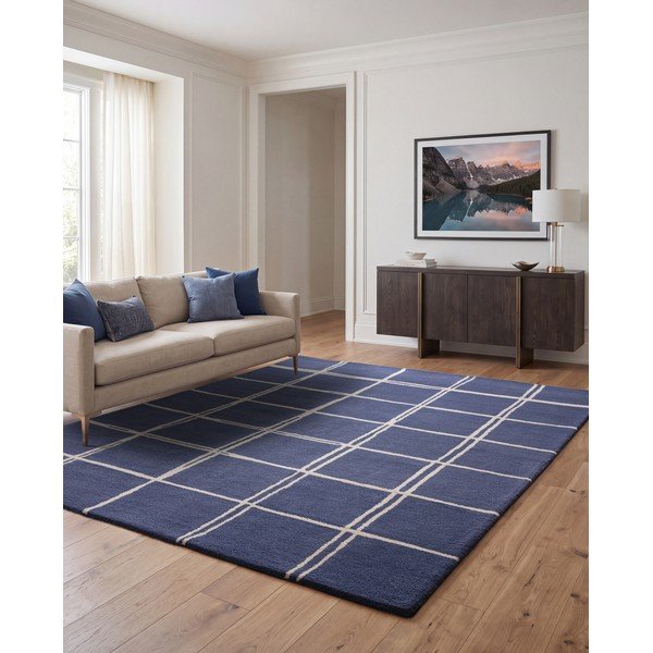 Sinine käsitsi kootud villane vaip 160x230 cm - Asiatic Carpets-image-1