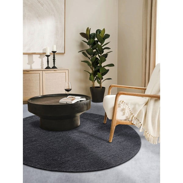 Tumehall käsitsi kootud ümmargune villane vaip ø 160 cm Francois - Villeroy&Boch-image-1