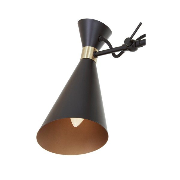 Must/kuldne metallist ripplamp metallvarjuga Linox - Premier Housewares-image-4