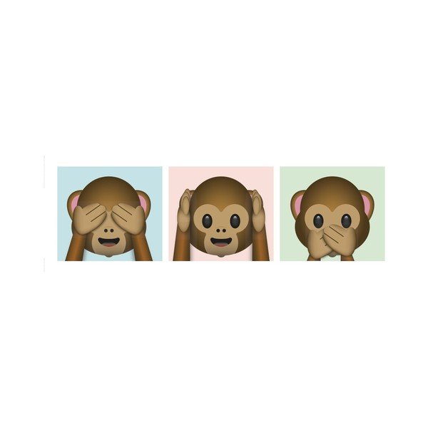 Obraz na plátně OrangeWallz Emoji Monkey, 30 x 90 cm-image-4