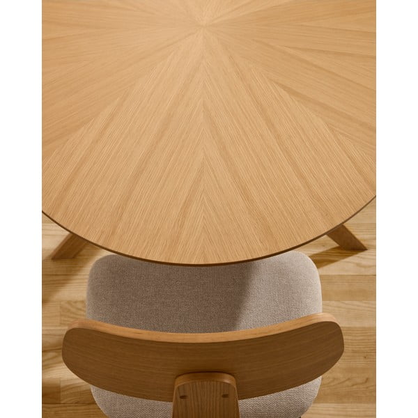 Söögilaud tammespoonist pealispinnaga 110x180 cm Naanim - Kave Home-image-2