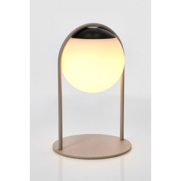 Taupe värvi hämardatav LED-laualamp plastvarjuga (kõrgus 21 cm) Pansy - Bizzotto-image-4