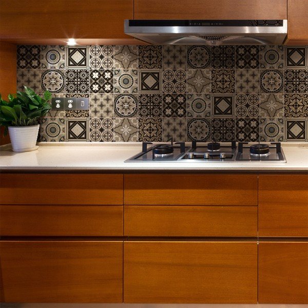 Sada 9 nástěnných samolepek Ambiance Wall Decal Tiles Azulejos Pompei, 20 x 20 cm-image-3