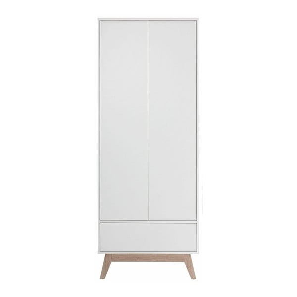 Bílá dvoudveřová šatní skříň Støraa Leon