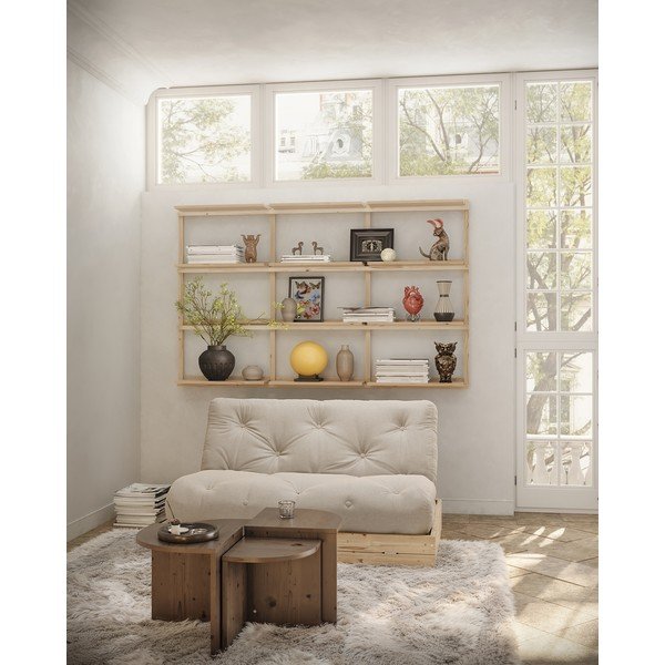 Beež linane lahtikäiv diivan 145 cm Flip – Karup Design-image-1