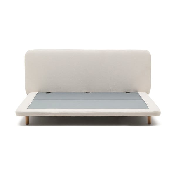 Beež polsterdatud kaheinimesevoodi 180x200 cm Odum – Kave Home-image-2