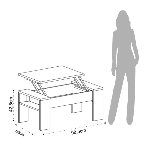 Šedo-bílý konferenční stůl s úložným prostorem Tomasucci James-image-2