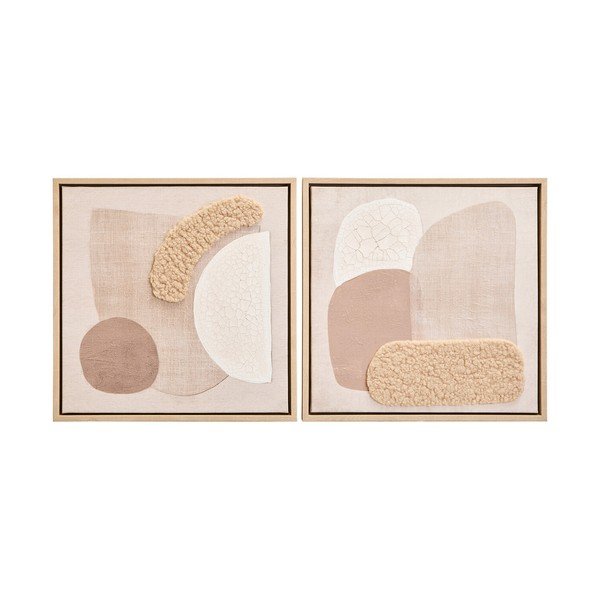 3D-maalid 2 tk komplektis raamiga/lõuendil 40x40 cm Astratto - Premier Housewares