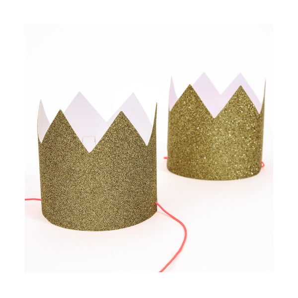 Paberkroonide komplekt 8 tk Glitter Crown – Meri Meri-image-3