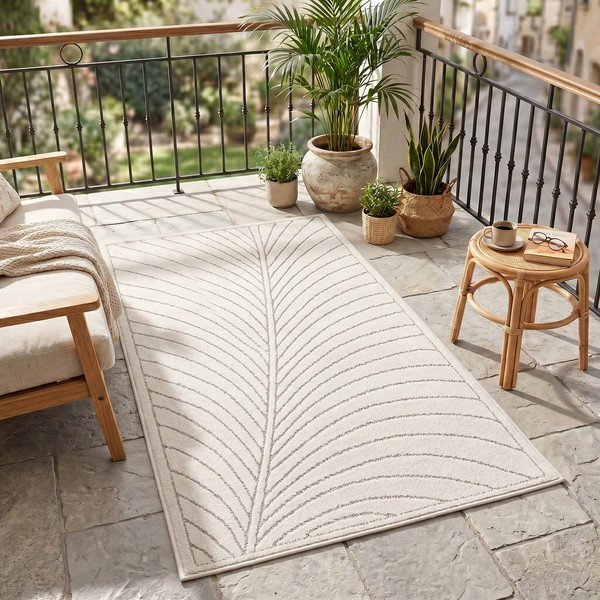 Kreemikas sise- ja välistingimustes kasutatav jooksja 80x250 cm Nova 1204 - Ayyildiz Carpets-image-1