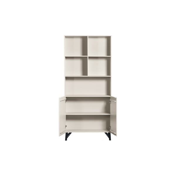 Kreemjas männipuidust raamaturiiul 90x200 cm Miller - WOOOD-image-2