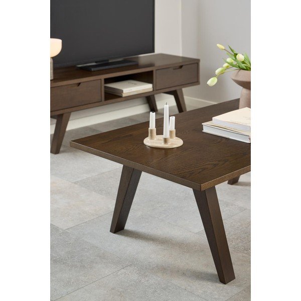 Pruun tammespoonist diivanilaud 70x130 cm A-Line - Actona-image-2