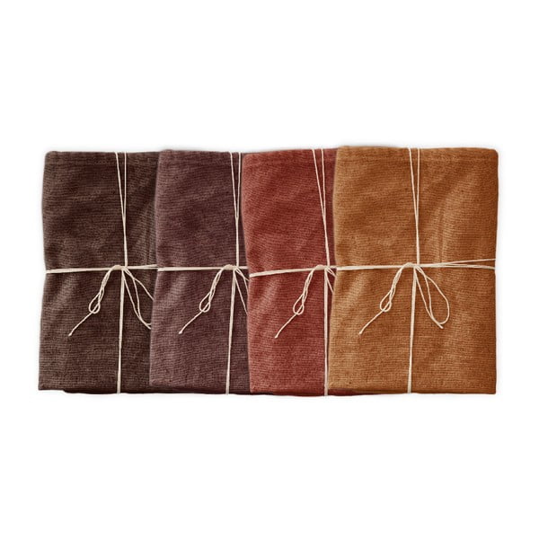 4 linasest salvrätikust koosnev komplekt Red Gradient, 43 x 43 cm - Really Nice Things-image-1