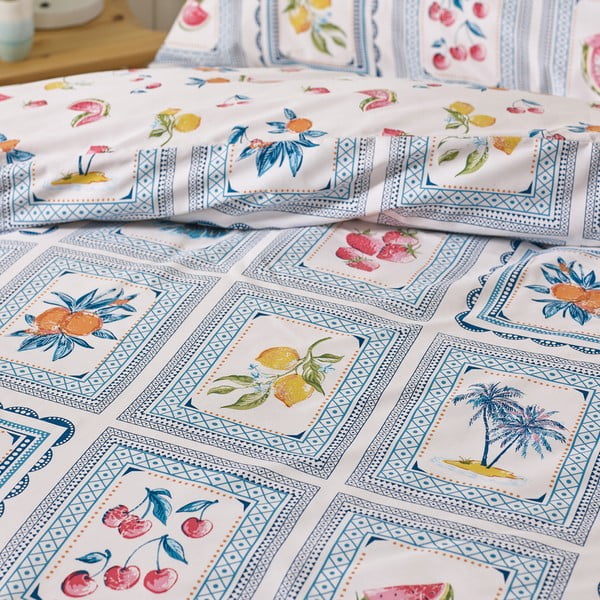 Sinine voodipesu 200x200 cm Riviera Tiles - Catherine Lansfield-image-4