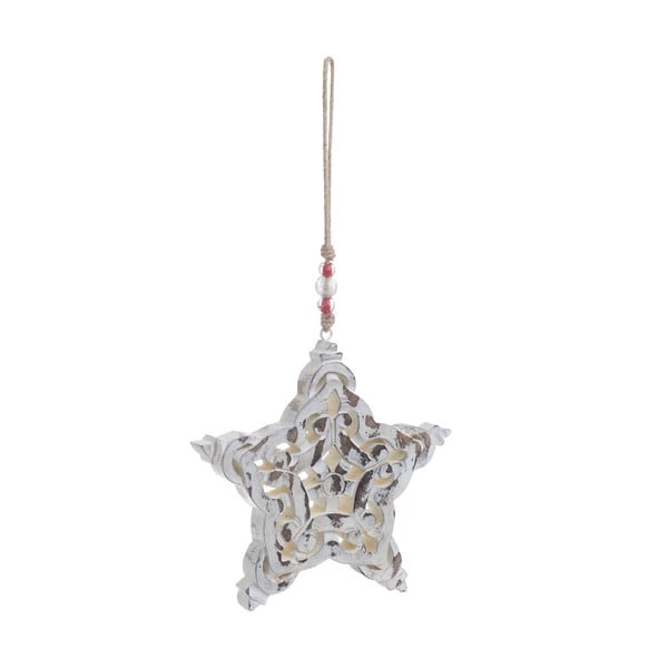 Vánoční dřevěná závěsná dekorace ve tvaru hvězdy InArt Celina