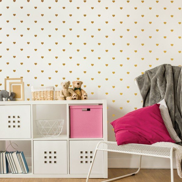 Komplekt 100 seinakleebist Golden Heart - Ambiance-image-1