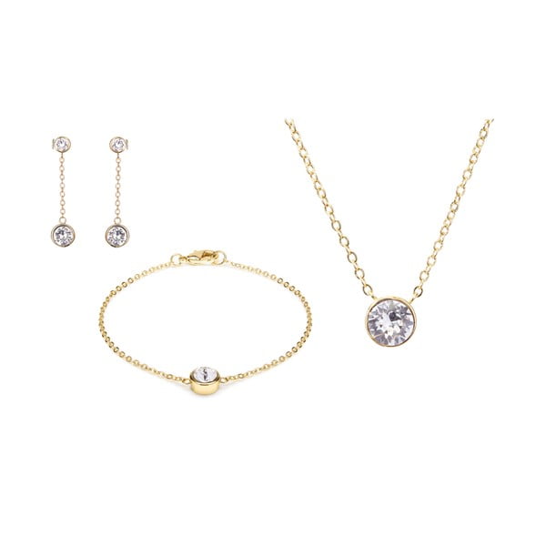 Set náhrdelníku, náušnic a náramku s krystaly Swarovski GemSeller