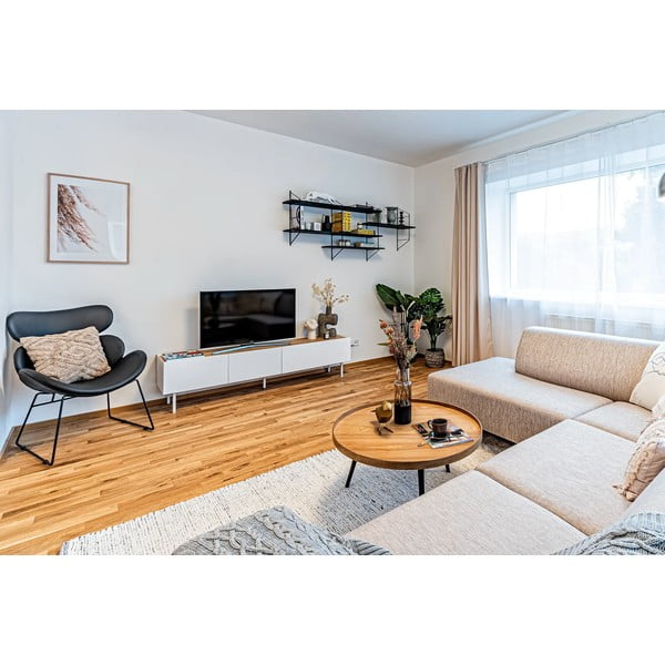 Kreemikas käsitsi kootud puuvillane vaip 60x110 cm Reimagine - Universal-image-2