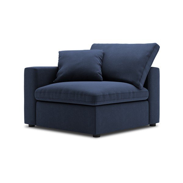 Tmavě modrá rohová část modulární manšestrové pohovky Windsor & Co Sofas Galaxy, levý roh-image-2