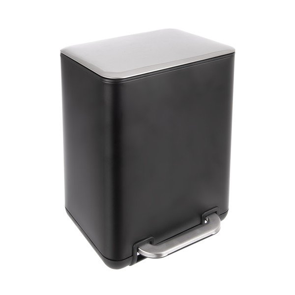 Must roostevabast terasest prügikast 20 l Black - Orion