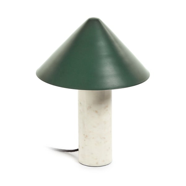 Roheline metallvarjuga laualamp (kõrgus 32 cm) Valentine - Kave Home