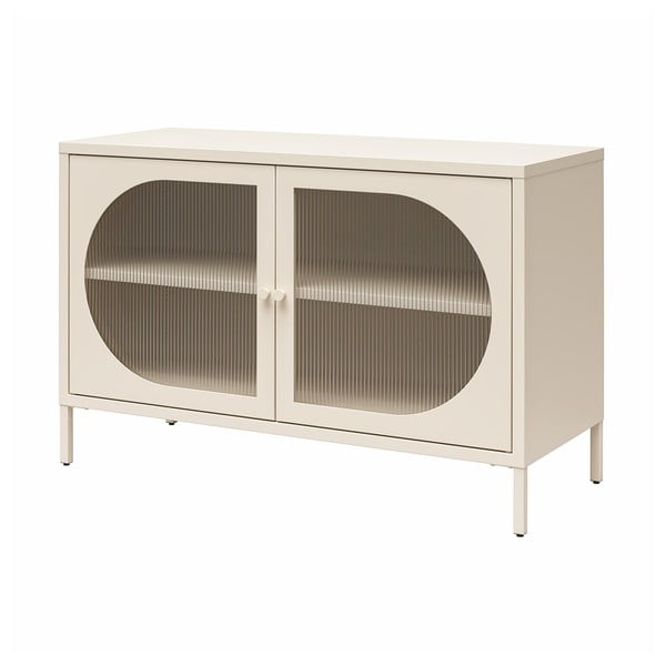 Kreem metallist vitriinkapp 100x64x40 cm Luna - Støraa-image-2