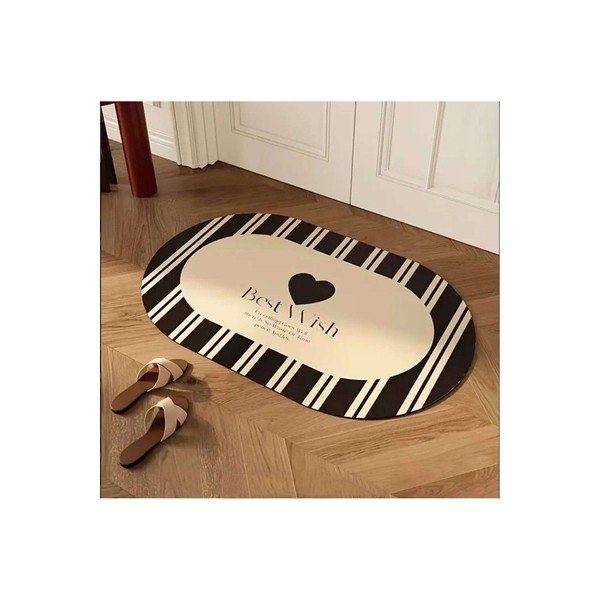 Must/kreemjas vannitoamatt 60x100 cm Best Wish - Foutastic-image-1