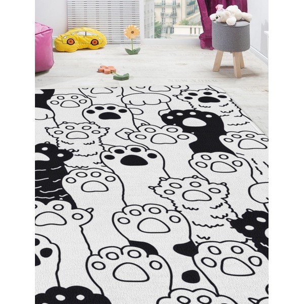 Must-valge laste vaip 100x140 cm Happy Paws - Oyo Concept-image-2