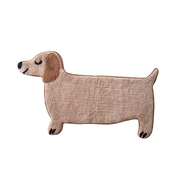 Beež tekstiilist vannitoamatt 47x80 cm Sausage Dog - Sass & Belle