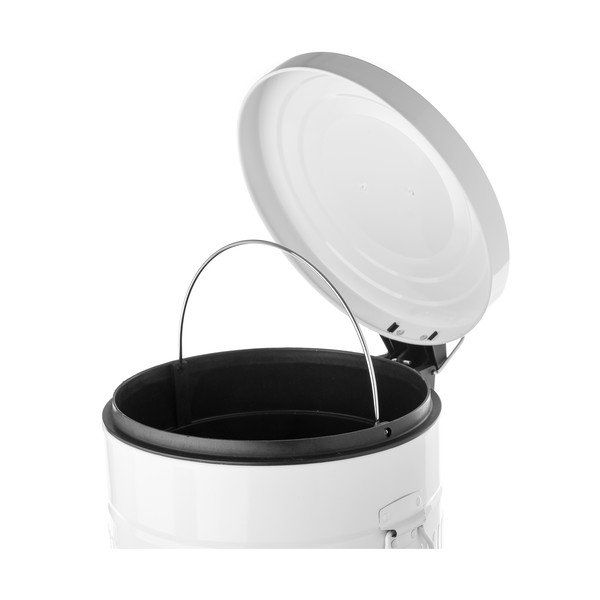 Valge metallist prügikast , 20 l Retro - Casa Selección-image-1