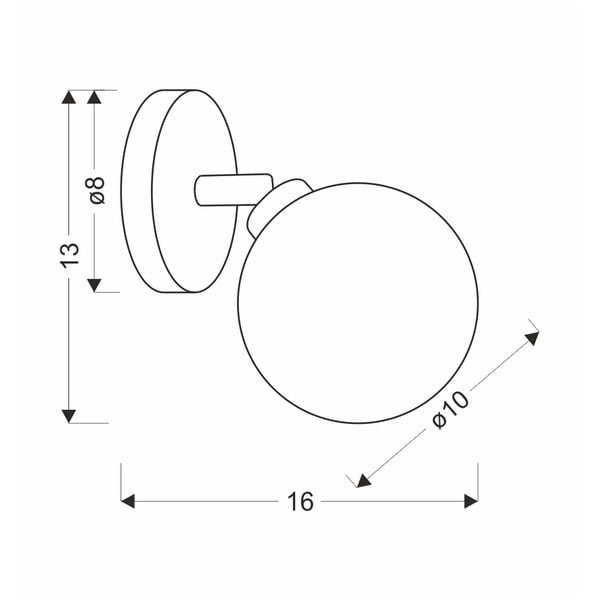 Pronks seinalamp ø 10 cm Rodia - Candellux Lighting-image-2