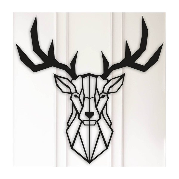 Černá nástěnná dekorace Stag