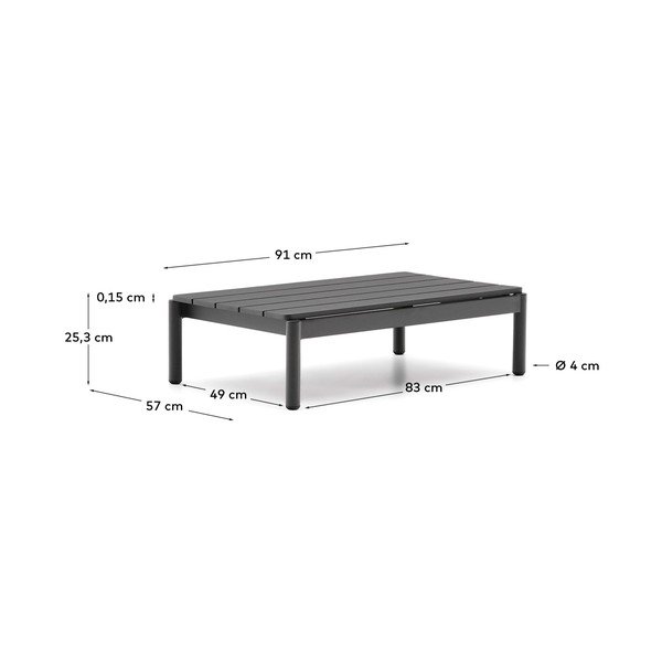Metallist aiakohvilaud 57x91 cm Sorells - Kave Home-image-3