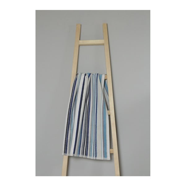 Modrý pruhovaný bavlněný ručník My Home Plus Spa, 50 x 90 cm